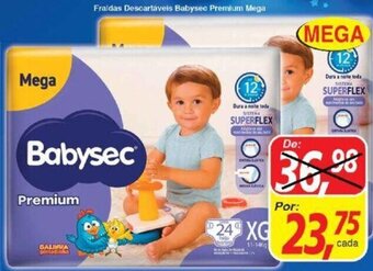 Supermercados Guanabara Fraldas Descartaveis Babysec Premium Mega oferta