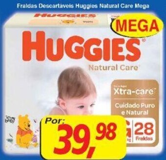 Supermercados Guanabara Fraldas descartaveis huggies Natural Care Mega oferta
