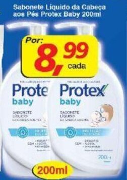 Supermercados Guanabara Sabonete Liquido da Cabeca aos Pes Protex Baby Refil 200ml oferta
