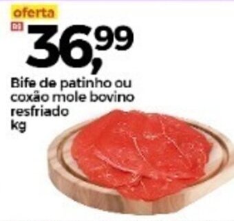 Bife de patinho ou coxao mole bovino resfriado 1kg