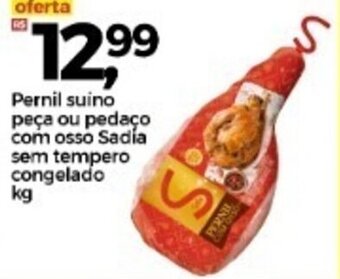 Frangolândia Pernil suino peca ou pedaco com osso Sadia sem tempero congelado 1kg oferta