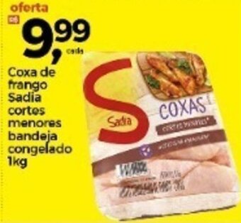 Frangolândia Coxa de frango Sadia Cortes Menores bandeja congelado 1kg oferta