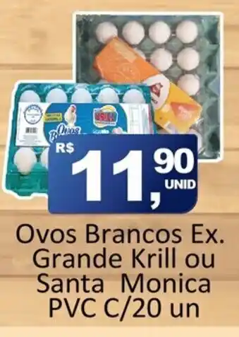 Rede Krill Ovos Brancos Ex. Grande Krill ou Santa Monica PVC c/20 un oferta