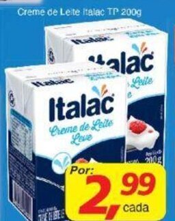 Supermercados Guanabara Creme de Leite Italac TP 200g oferta
