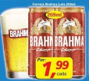 Supermercados Guanabara Cerveja Brahma lata 269ml oferta