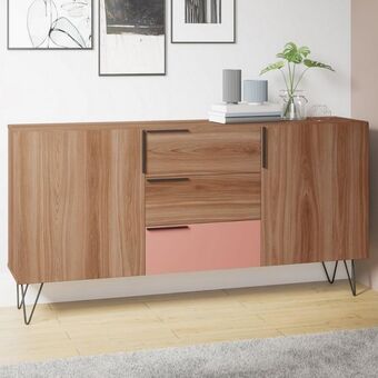 Balcão buffet com 2 portas e 3 gavetas bmu 61 linha san francisco - brv móveis