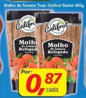 Molho de Tomate Trad. Califrut Sache 300g