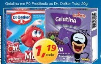 Supermercados Guanabara Gelatina em po Predilecta ou Dr.Oetker Trad. 20g oferta