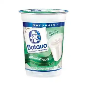 Iogurte natural batavo desnatado 170g
