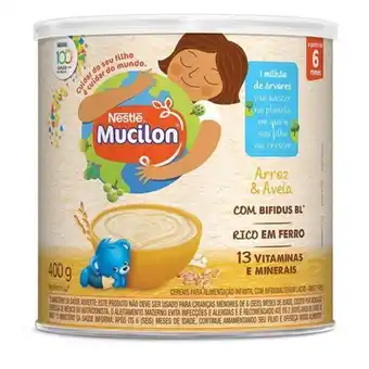 Cereal infantil arroz e aveia nestlé mucilon 400g