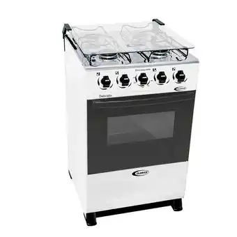 Lojas Obino Fogão de piso 4 bocas clarice delicato acendimento manual branco oferta