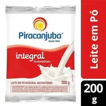 Rede Top Leite em pó piracanjuba integral instantâneo 200g oferta