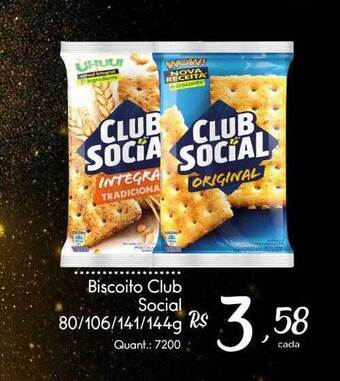 Giassi Supermercados Biscoito Club Social oferta