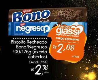 Giassi Supermercados Biscoito Recheado Bono Negresco oferta