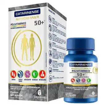Kit c/ 02 - polivitamínico multi 50+ catarinense 60 cápsulas