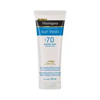 Protetor solar corporal neutrogena sun fresh fps 70 200ml