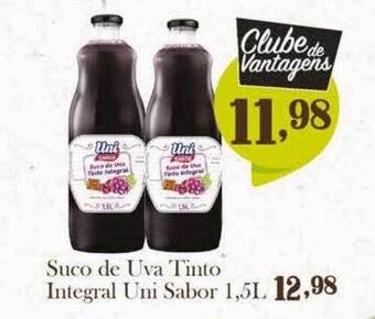 Suco De Uva Tinto Integral Uni Sabor