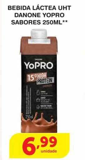 Roldão Bebida Láctea Uht Danone Yopro Sabores oferta