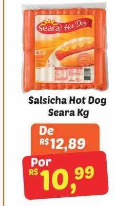 Semar Supermercado Salsicha Hot Dog Seara Kg oferta