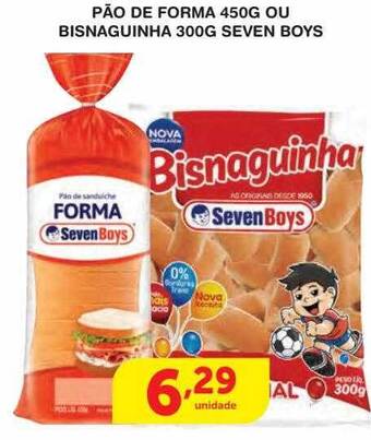 Roldão Pão De Forma Ou Bisnaguinha Seven Boys oferta