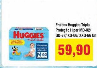 Spani Atacadista Fraldas Huggies Tripla Proteção Hiper oferta