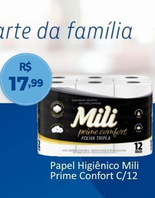 Peruzzo Papel higiênico mili prime confort c/12 oferta