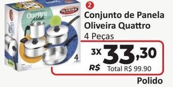Peruzzo Conjunto de panela oliveira quattro oferta