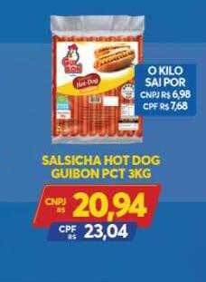 Atacadão Centro Sul Salsicha Hot Dog Guibon oferta
