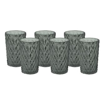 Pão de Açúcar Jogo 6 copos altos 327ml cinza hauskraft oferta