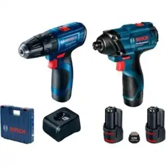 Lojas TaQi Furadeira parafusadeira bosch gsb 120 li + chave de impacto gdr 120 li, com acessórios, 12 volts oferta
