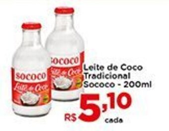 Shibata Supermercados Leite de Coco Tradicional Sococo 200ml oferta