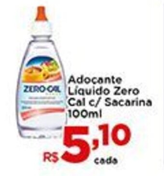 Adocante Liquido Zero Cal c/ sacarina 100ml