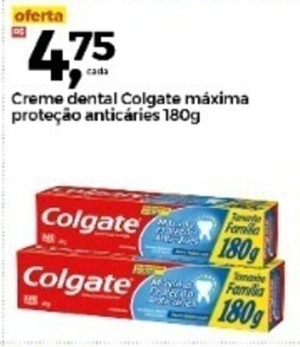 Frangolândia Creme dental Colgate maxima Protecao Anticaries 180g oferta