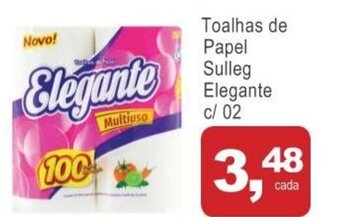 Mineirão Atacarejo Toalhas de Papel Sulleg Elegante c/2 oferta