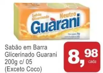 Mineirão Atacarejo Sabao em Barra Glicerinado Guarani 200g c/5 oferta
