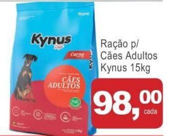 Mineirão Atacarejo Racao p/ Caes Adultos Kynus 15kg oferta