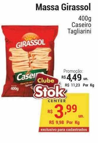Stok Center Massa Girassol Caseiro Tagliarini oferta