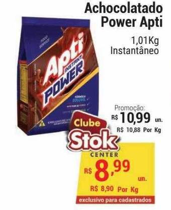 Stok Center Achocolatado Power Apti Instantâneo oferta