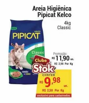 Stok Center Areia Higiênica Pipicat Kelco oferta
