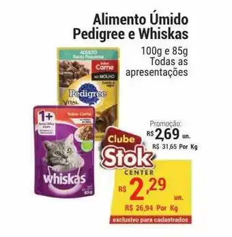 Alimento úmido Pedigree E Whiskas