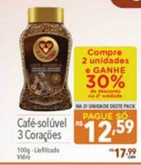 Supermercados Condor Café-solúvel 3 Corações oferta