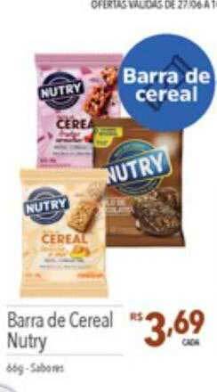 Supermercados Condor Barra De Cereal Nutry oferta