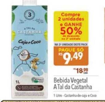 Supermercados Condor Bebida Vegetal A Tal Da Castanha oferta