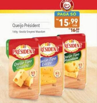 Supermercados Condor Queijo Président oferta