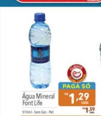 Supermercados Condor água Mineral Font Life oferta