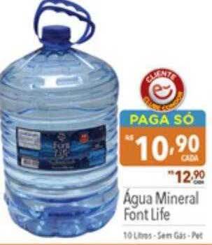 Supermercados Condor água Mineral Font Life oferta