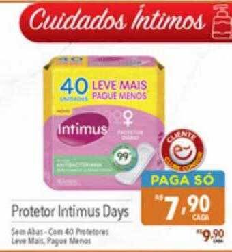 Supermercados Condor Protetor Intimus Days oferta