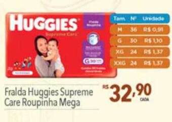 Supermercados Condor Fralda Huggies Supreme Care Roupinha Mega oferta