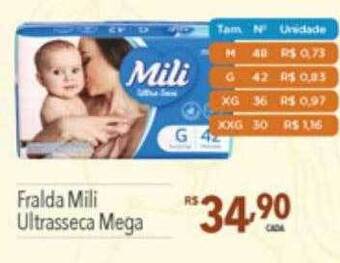 Supermercados Condor Fralda Mili Ultrasseca Mega oferta