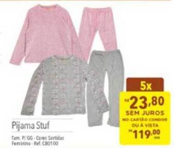 Supermercados Condor Pijama Stuf oferta